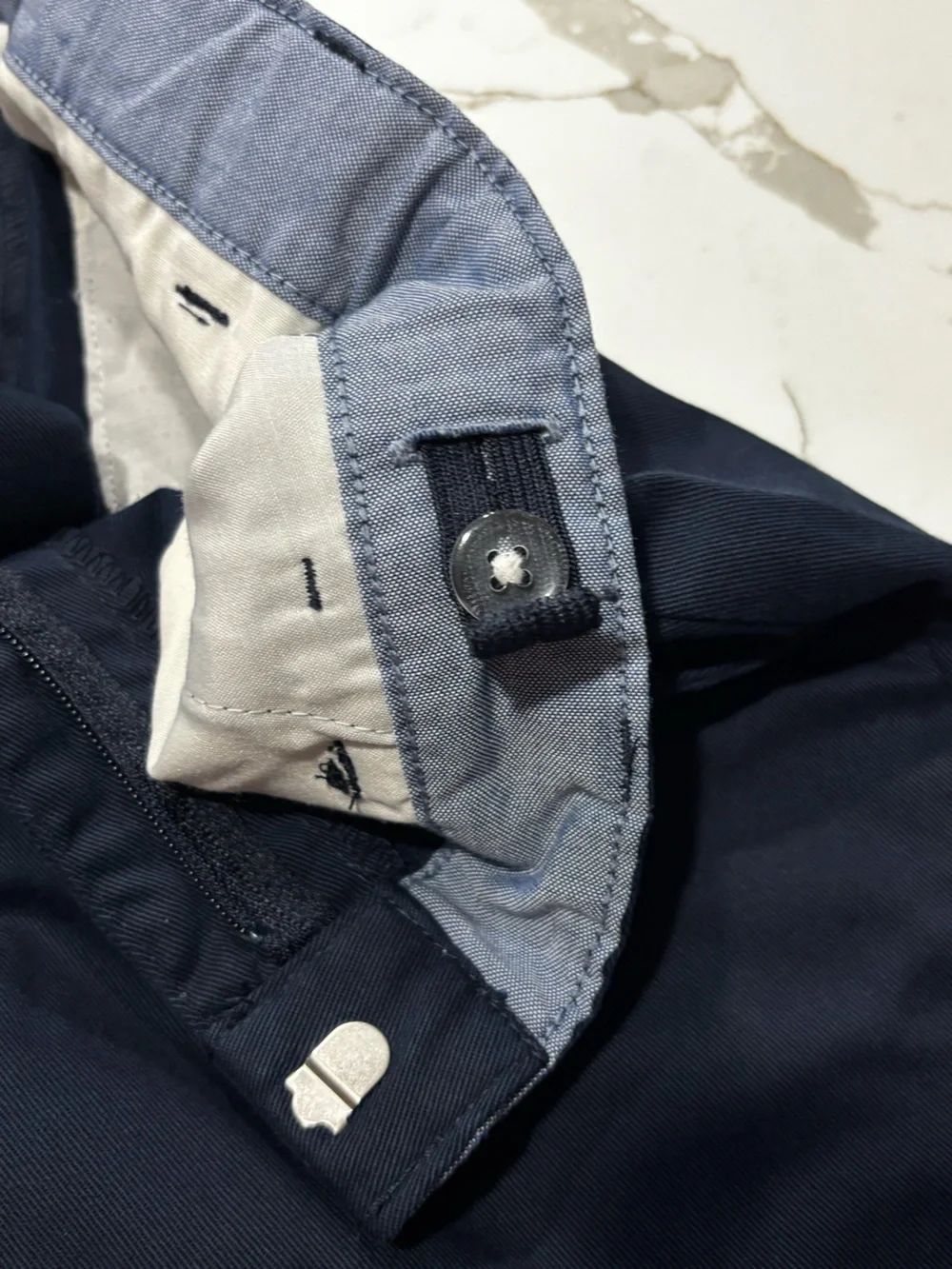 Chaps Kids Navy Big Boys Flat front Adjustable Chino Shorts Girls Unisex Size 8